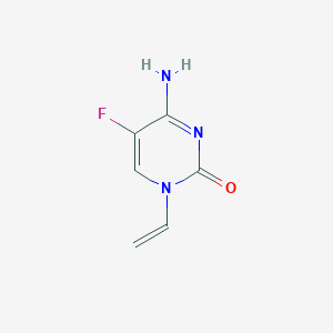 molecular formula C6H6FN3O B12859167 4-amino-5-fluoro-1-vinylpyrimidin-2(1H)-one 