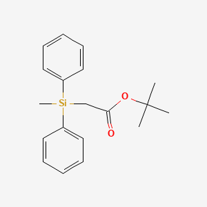 molecular formula C19H24O2Si B12859179 Tert-butyl (methyldiphenylsilyl)acetate CAS No. 77772-21-5