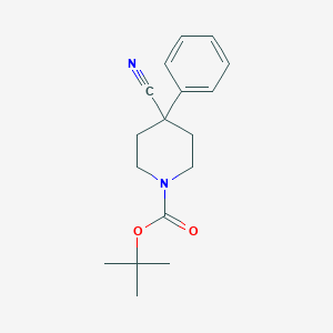 molecular formula C17H22N2O2 B128593 叔丁基4-氰基-4-苯基哌啶-1-羧酸酯 CAS No. 158144-79-7