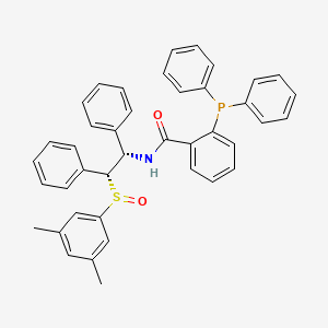 molecular formula C41H36NO2PS B12859347 N-[(1S,2R)-2-[(R)-(3,5-Dimethylphenyl)sulfinyl]-1,2-diphenylethyl]-2-(diphenylphosphino)-benzamide 