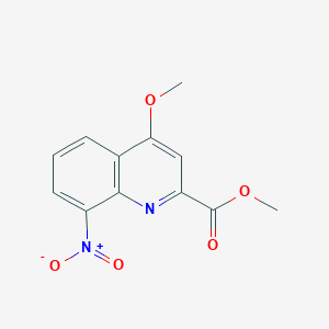 molecular formula C12H10N2O5 B12859359 Methyl 4-methoxy-8-nitroquinoline-2-carboxylate 