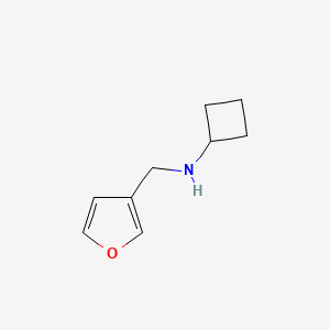 molecular formula C9H13NO B12859370 N-(furan-3-ylmethyl)cyclobutanamine CAS No. 741698-89-5