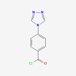 molecular formula C9H6ClN3O B12859399 4-(4H-1,2,4-Triazol-4-yl)benzoyl chloride CAS No. 717871-76-6