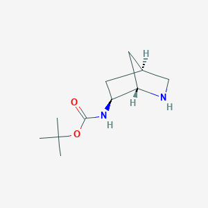 molecular formula C11H20N2O2 B12859463 tert-Butyl N-[(1S,4R,6S)-2-azabicyclo[2.2.1]heptan-6-yl]carbamate 