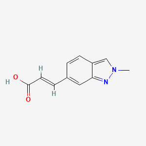 molecular formula C11H10N2O2 B12859478 (2E)-3-(2-Methyl-2H-indazol-6-yl)acrylic acid 