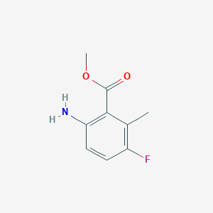 molecular formula C9H10FNO2 B12859521 Methyl 6-amino-3-fluoro-2-methylbenzoate 
