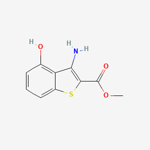 molecular formula C10H9NO3S B12859526 Methyl 3-amino-4-hydroxybenzo[b]thiophene-2-carboxylate 