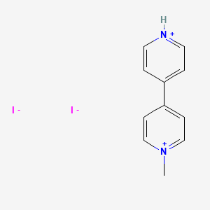 molecular formula C11H12I2N2 B12859563 4,4'-Bipyridinium, 1-methyl-, iodide 