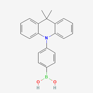molecular formula C21H20BNO2 B12859640 (4-(9,9-Dimethylacridin-10(9H)-yl)phenyl)boronic acid 