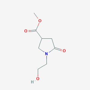 molecular formula C8H13NO4 B12859849 Methyl 1-(2-hydroxyethyl)-5-oxopyrrolidine-3-carboxylate CAS No. 58505-92-3