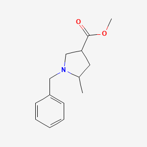 molecular formula C14H19NO2 B12859854 Methyl 1-benzyl-5-methylpyrrolidine-3-carboxylate 