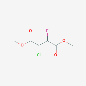 molecular formula C6H8ClFO4 B12859857 Dimethyl 2-chloro-3-fluorosuccinate 