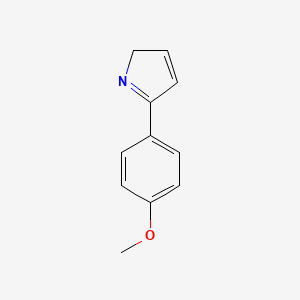 molecular formula C11H11NO B12859881 5-(4-methoxyphenyl)-2H-pyrrole 