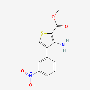 molecular formula C12H10N2O4S B12859890 Methyl 3-amino-4-(3-nitrophenyl)thiophene-2-carboxylate 