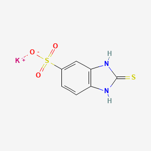 molecular formula C7H5KN2O3S2 B12859911 Potassium 2-thioxo-2,3-dihydro-1H-benzimidazole-5-sulphonate CAS No. 100758-46-1