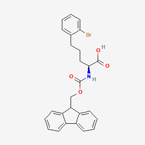 molecular formula C26H24BrNO4 B12859956 (S)-2-((((9H-Fluoren-9-yl)methoxy)carbonyl)amino)-5-(2-bromophenyl)pentanoic acid 