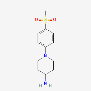 molecular formula C12H18N2O2S B12859957 1-(4-Methanesulfonyl-phenyl)-piperidin-4-ylamine 