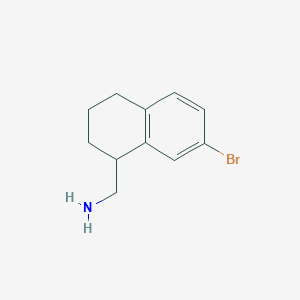 molecular formula C11H14BrN B12859984 (7-Bromo-1,2,3,4-tetrahydronaphthalen-1-yl)methanamine 