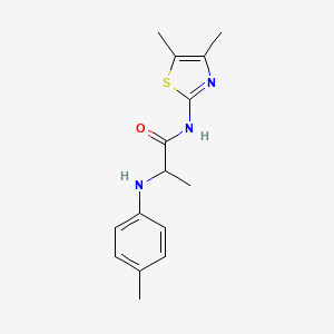 molecular formula C15H19N3OS B12860052 N-(4,5-Dimethyl-thiazol-2-yl)-2-p-tolylamino-propionamide 