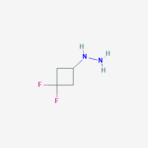 molecular formula C4H8F2N2 B12860073 (3,3-Difluorocyclobutyl)hydrazine 