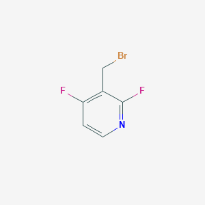 molecular formula C6H4BrF2N B12860076 3-(Bromomethyl)-2,4-difluoropyridine 