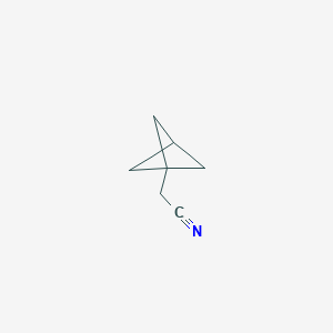 molecular formula C7H9N B12860110 2-(1-Bicyclo[1.1.1]pentanyl)acetonitrile 