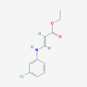 molecular formula C11H12ClNO2 B12860121 Ethyl 3-((3-chlorophenyl)amino)acrylate 