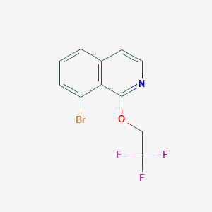molecular formula C11H7BrF3NO B12860169 8-Bromo-1-(2,2,2-trifluoroethoxy)isoquinoline 