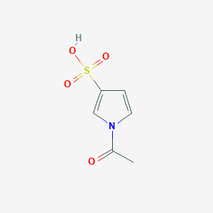 molecular formula C6H7NO4S B12860171 1-Acetyl-1H-pyrrole-3-sulfonic acid CAS No. 857422-43-6