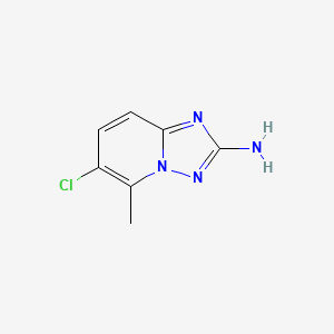 molecular formula C7H7ClN4 B12860174 2-Amino-6-chloro-5-methyl-[1,2,4]triazolo[1,5-a]pyridine 