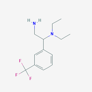 molecular formula C13H19F3N2 B12860275 N-(2-Amino-1-[3-(trifluoromethyl)phenyl]ethyl)-N,N-diethylamine 