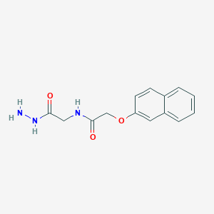 molecular formula C14H15N3O3 B12860302 N-Hydrazinocarbonylmethyl-2-(naphthalen-2-yloxy)-acetamide 