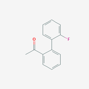molecular formula C14H11FO B12860351 1-(2'-Fluoro[1,1'-biphenyl]-2-yl)ethanone 