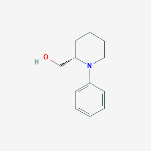 molecular formula C12H17NO B12860359 (S)-(1-Phenylpiperidin-2-yl)methanol 