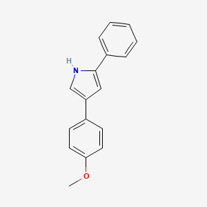 molecular formula C17H15NO B12860572 4-(4-methoxyphenyl)-2-phenyl-1H-pyrrole CAS No. 861033-75-2