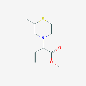 molecular formula C10H17NO2S B12860601 Methyl 2-(2-methylthiomorpholin-4-yl)but-3-enoate 