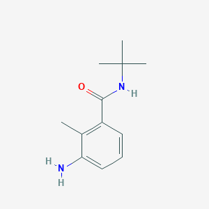 molecular formula C12H18N2O B1286064 3-Amino-N-(tert-butyl)-2-methylbenzamide CAS No. 905234-93-7