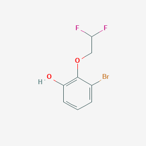 molecular formula C8H7BrF2O2 B12860842 3-Bromo-2-(2,2-difluoroethoxy)phenol 