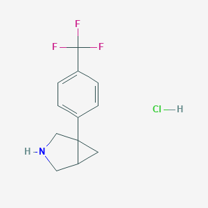molecular formula C12H13ClF3N B128609 1-[4-(三氟甲基)苯基]-3-氮杂双环[3.1.0]己烷盐酸盐 CAS No. 66505-17-7
