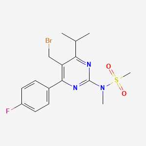molecular formula C16H19BrFN3O2S B1286095 5-(Bromomethyl)-4-(4-fluorophenyl)-6-isopropyl-2-[methyl(methylsulfonyl)amino]pyrimidine CAS No. 799842-07-2