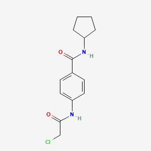 molecular formula C14H17ClN2O2 B1286109 4-[(chloroacetyl)amino]-N-cyclopentylbenzamide CAS No. 908518-25-2