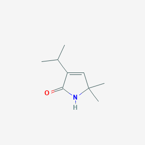 molecular formula C9H15NO B12861131 3-Isopropyl-5,5-dimethyl-1H-pyrrol-2(5H)-one 