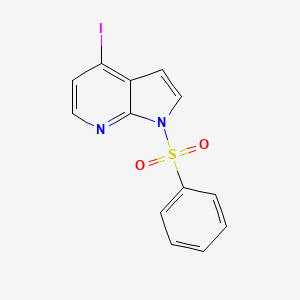 molecular formula C13H9IN2O2S B12861205 4-Iodo-1-(phenylsulfonyl)-1H-pyrrolo[2,3-b]pyridine CAS No. 1227269-18-2