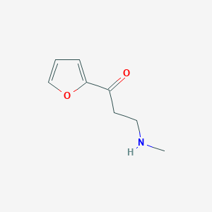 molecular formula C8H11NO2 B12861221 1-(Furan-2-yl)-3-(methylamino)propan-1-one 