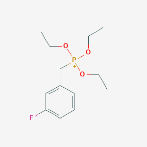 molecular formula C13H21FO3P+ B12861360 Phosphorus(1+), triethoxy[(3-fluorophenyl)methyl]-, (T-4)- 