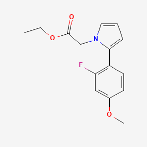 molecular formula C15H16FNO3 B12861427 ethyl 2-(2-(2-fluoro-4-methoxyphenyl)-1H-pyrrol-1-yl)acetate 