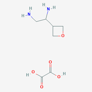 molecular formula C7H14N2O5 B12861502 1-(Oxetan-3-yl)ethane-1,2-diamine oxalate 