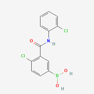molecular formula C13H10BCl2NO3 B12861537 4-Chloro-3-(2-chlorophenylcarbamoyl)phenylboronic acid 