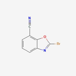 molecular formula C8H3BrN2O B12861598 2-Bromobenzo[d]oxazole-7-carbonitrile 