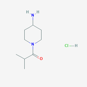 molecular formula C9H19ClN2O B1286176 1-(4-Aminopiperidin-1-yl)-2-methylpropan-1-one hydrochloride CAS No. 880361-98-8